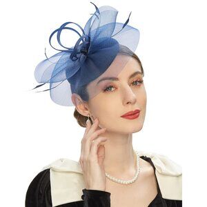9417 Tea Party Fascinator Kentucky Derby Hat Pillbox Headband